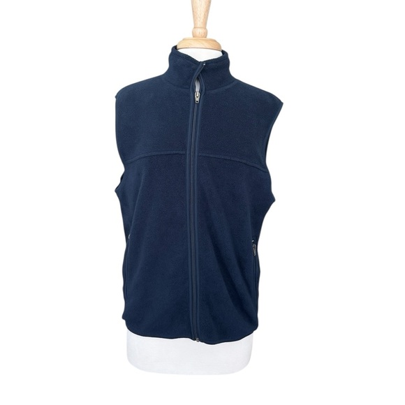 Gap Women’s Navy Fleece Vest Size Medium - Picture 1 of 9